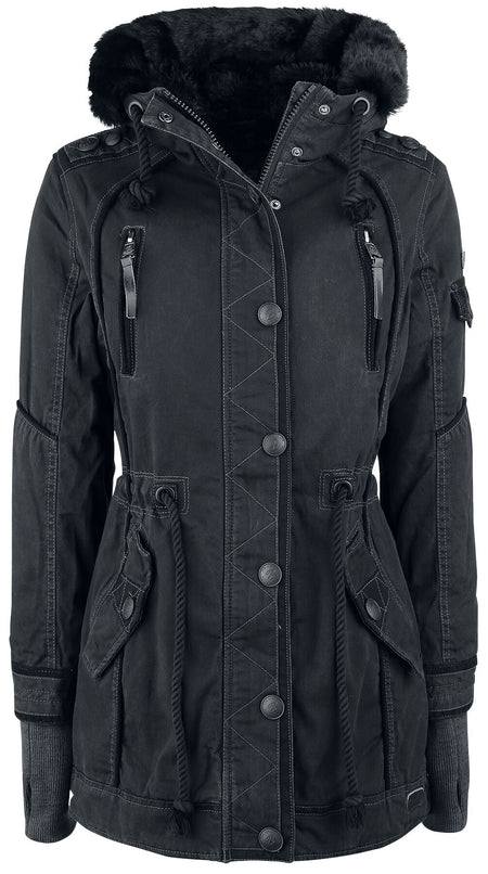 Veste d'hiver  de Brandit - Parka Femme Saby - S à XXL - pour Femme - noir - Brandit