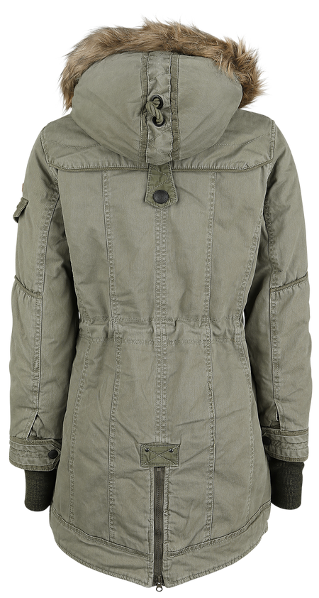 Manteau d'hiver  de Brandit - Parka Femme Saby - S - pour Femme - olive - Brandit - View 2
