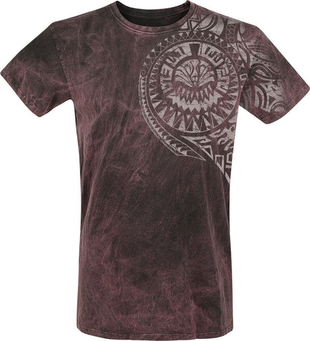 T-Shirt Manches courtes  de Outer Vision - Burned Magic - M à 4XL - pour Homme - bordeaux - Outer Vision