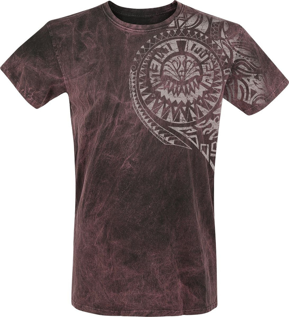 T-Shirt Manches courtes  de Outer Vision - Burned Magic - M à 4XL - pour Homme - bordeaux - Outer Vision