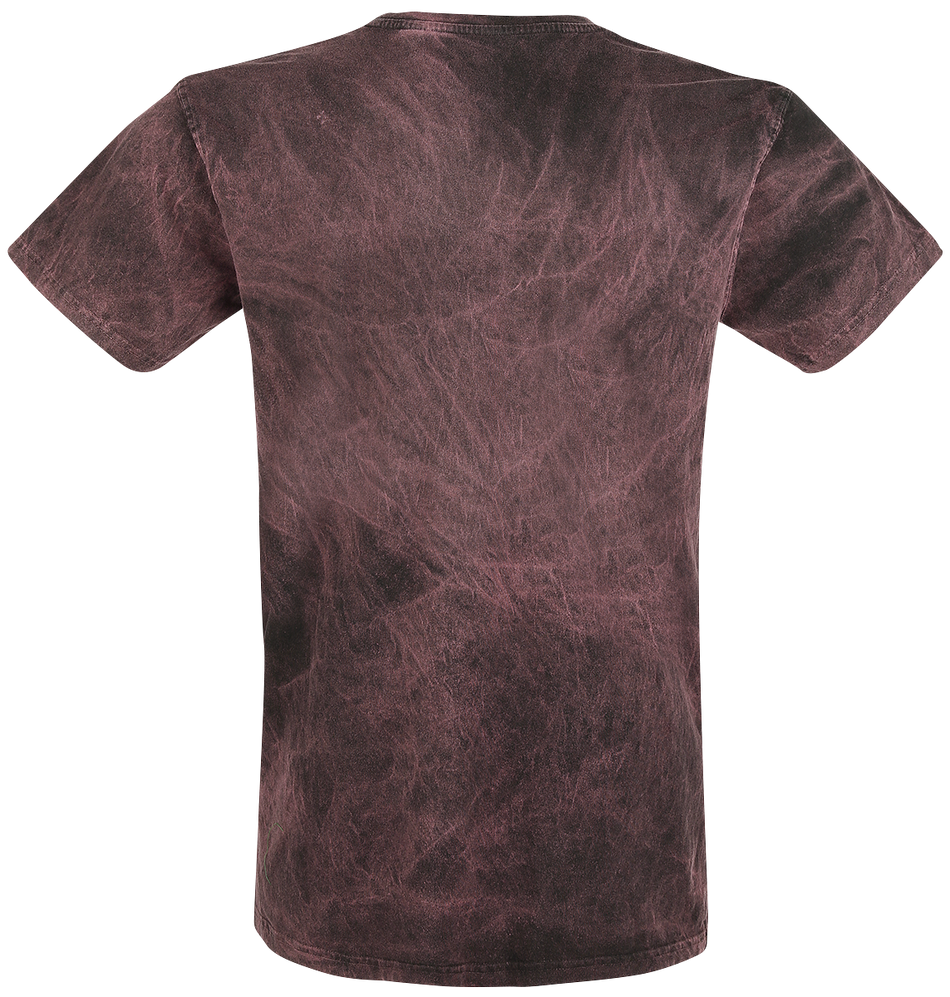 T-Shirt Manches courtes  de Outer Vision - Burned Magic - M à 4XL - pour Homme - bordeaux - Outer Vision - View 2