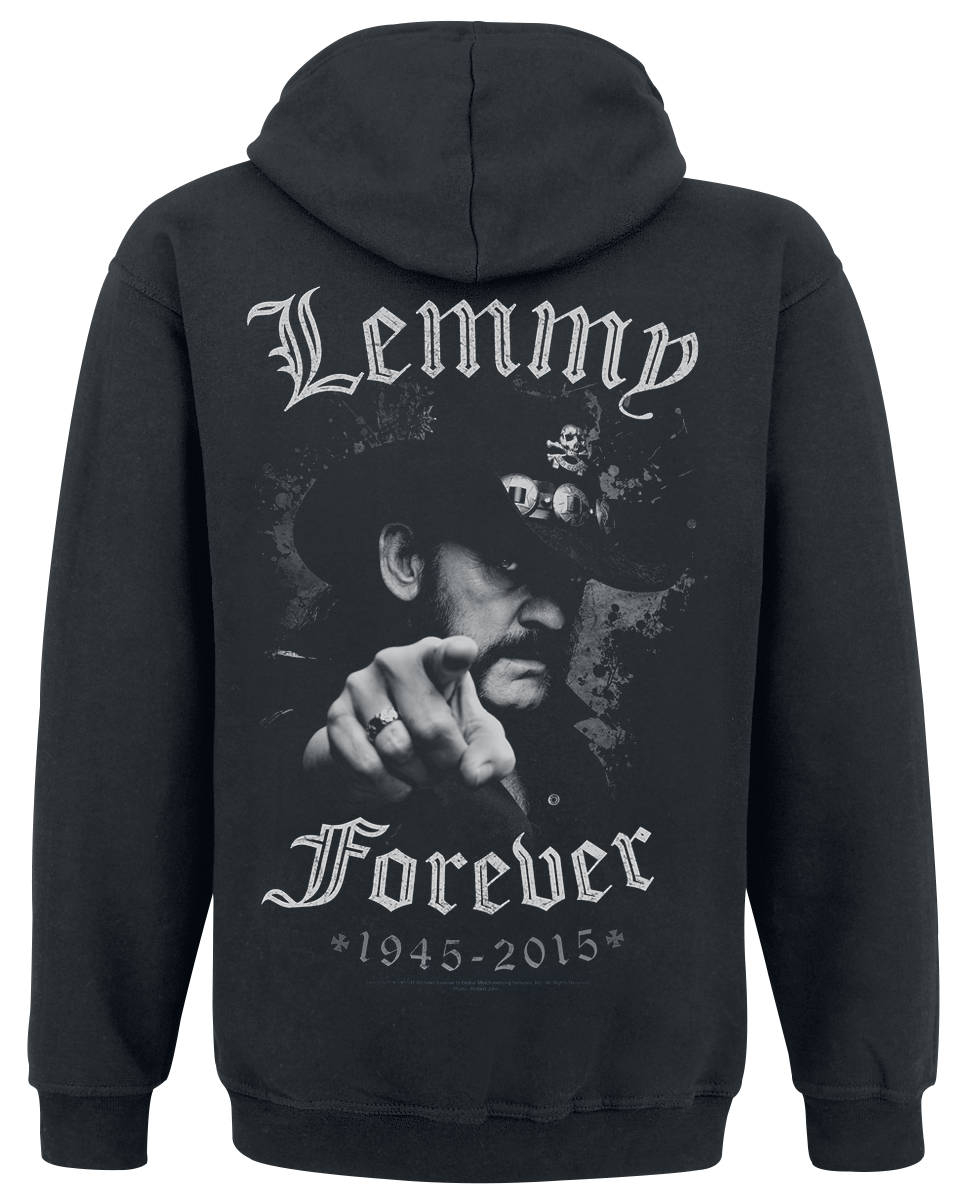 Sweat-shirt zippé à capuche  de Motörhead - Lemmy - Forever - S à XXL - pour Homme - noir - Motörhead - View 2