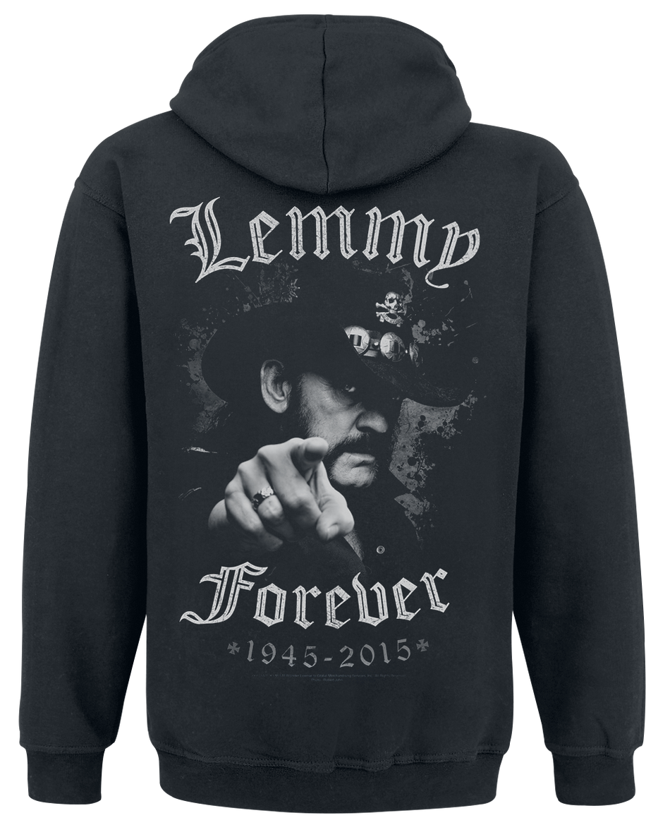 Sweat-shirt zippé à capuche  de Motörhead - Lemmy - Forever - S à XXL - pour Homme - noir - Motörhead - View 2