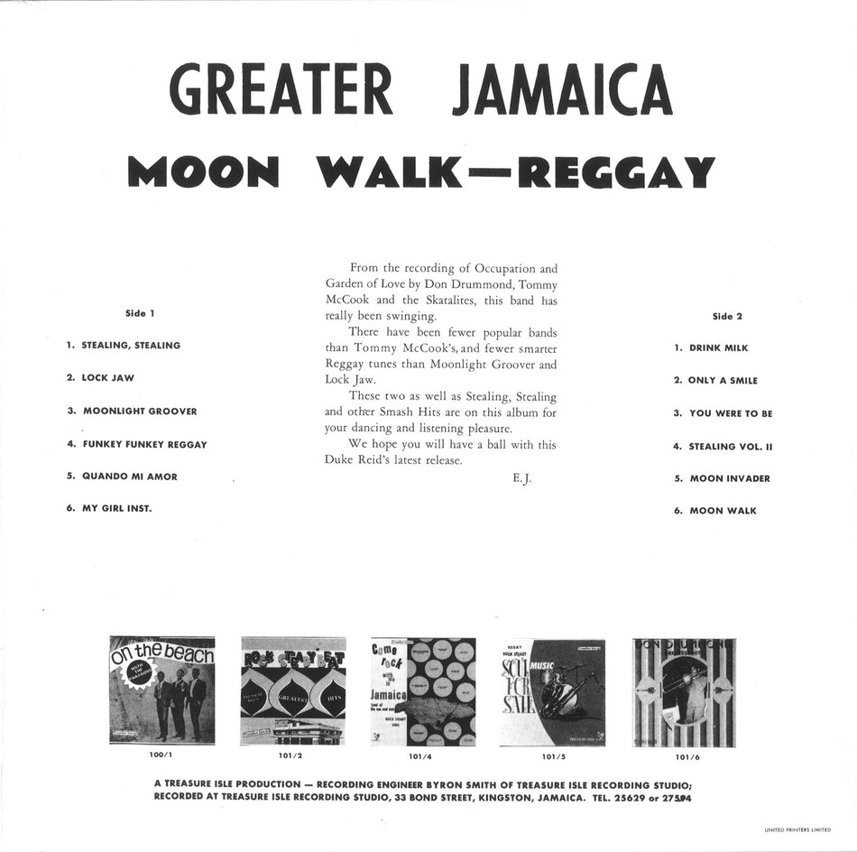 MOON WALK REGGAY - Back Cover