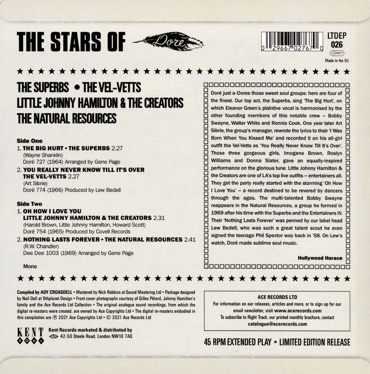 LOS ANGELES' SOUL GROUP SOUND - Back Cover