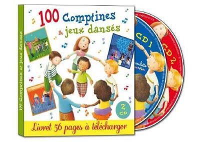 100 Comptines et Jeux Dansés Coffret Inclus un livret de 56 pages - Front Cover