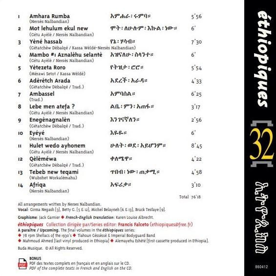 Éthiopiques 32 / Nalbandian l'Éthiopien - Front Cover