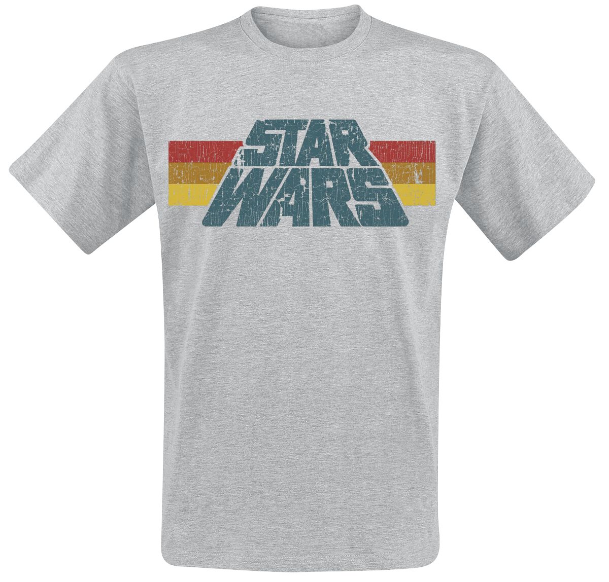 T-Shirt Manches courtes Disney de Star Wars - Vintage 77 - S à 5XL - pour Homme - gris chiné - Star Wars