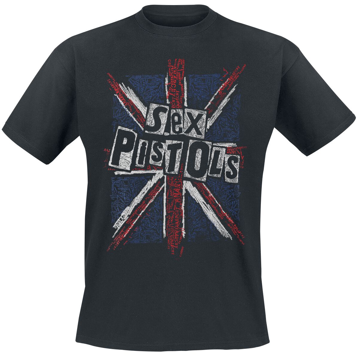 T-Shirt Manches courtes  de Sex Pistols - Union Jack - M à XXL - pour Homme - noir - Sex Pistols