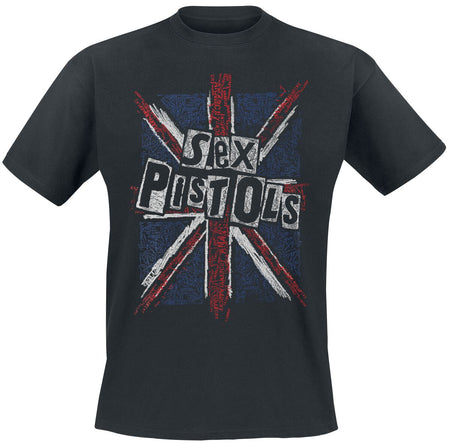T-Shirt Manches courtes  de Sex Pistols - Union Jack - M à XXL - pour Homme - noir - Sex Pistols