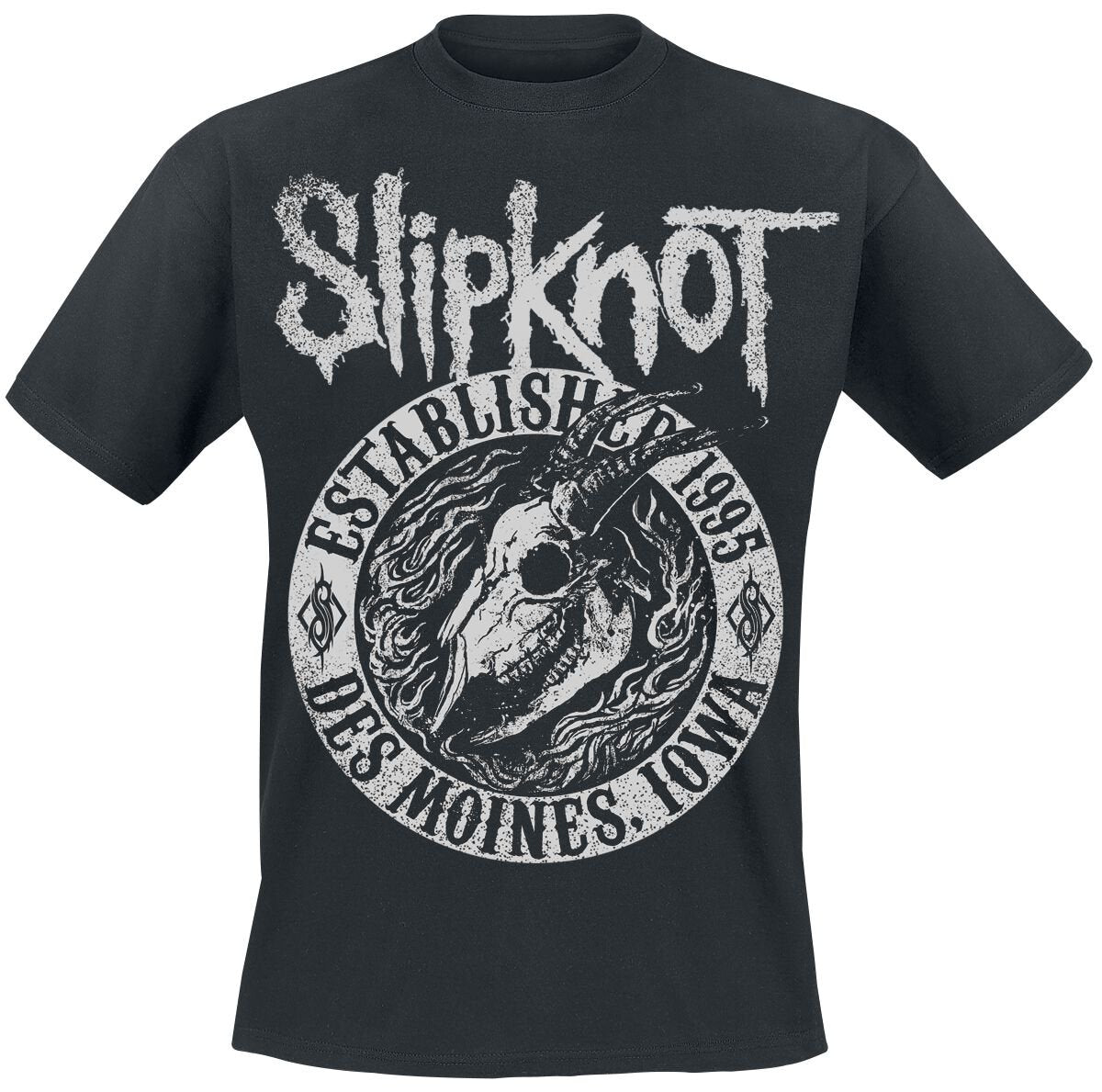 T-Shirt Manches courtes  de Slipknot - Flaming Goat - S à XL - pour Homme - noir - Slipknot