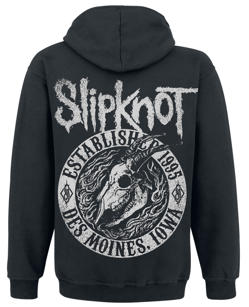 Sweat-shirt zippé à capuche  de Slipknot - Flaming Goat - S à 3XL - pour Homme - noir - Slipknot - View 2