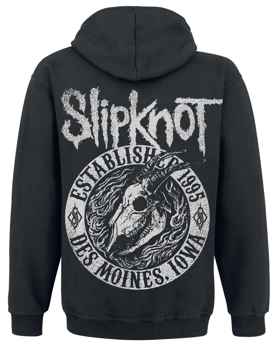 Sweat-shirt zippé à capuche  de Slipknot - Flaming Goat - S à 4XL - pour Homme - noir - Slipknot - View 2