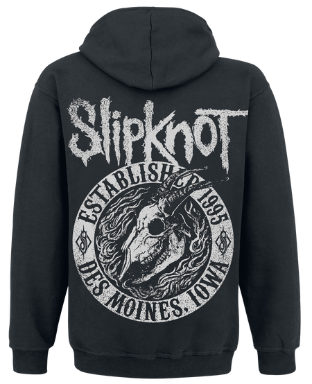 Sweat-shirt zippé à capuche  de Slipknot - Flaming Goat - S à 4XL - pour Homme - noir - Slipknot - View 2