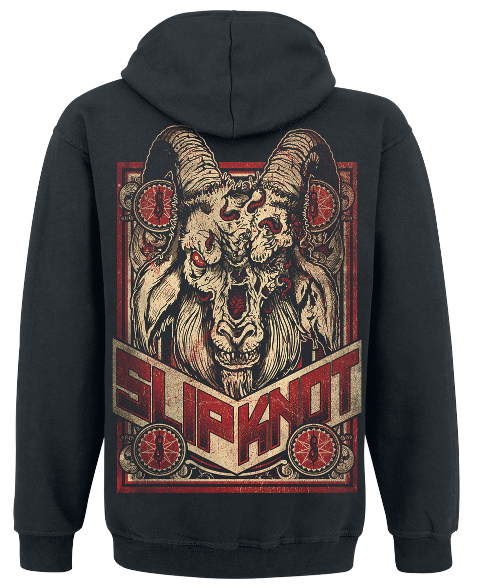 Sweat-shirt zippé à capuche  de Slipknot - Furious Goat - S à XXL - pour Homme - noir - Slipknot - View 2