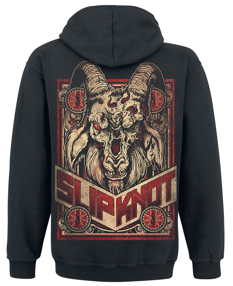Sweat-shirt zippé à capuche  de Slipknot - Furious Goat - S à XXL - pour Homme - noir - Slipknot - View 2