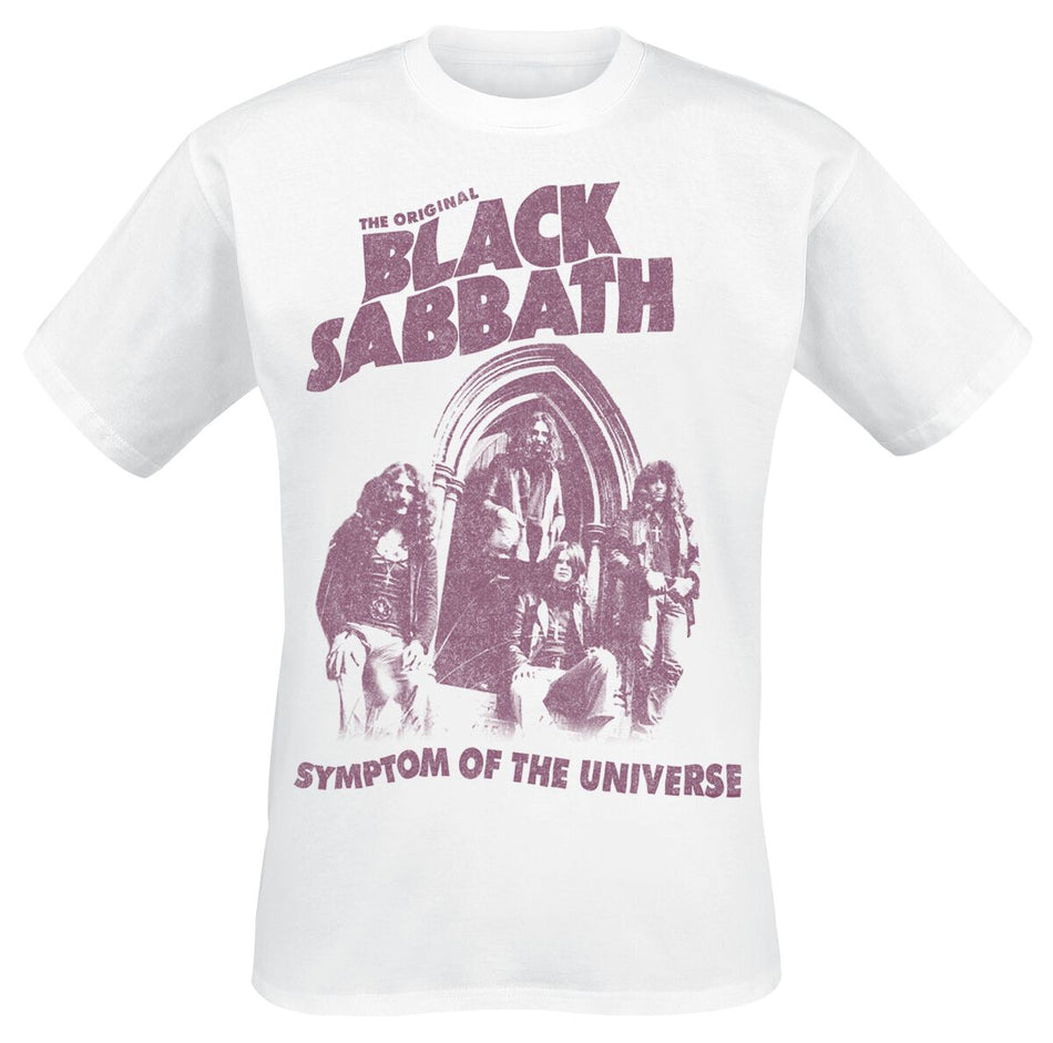 T-Shirt Manches courtes  de Black Sabbath - Symptom Of The Universe - S à 5XL - pour Homme - blanc - Black Sabbath