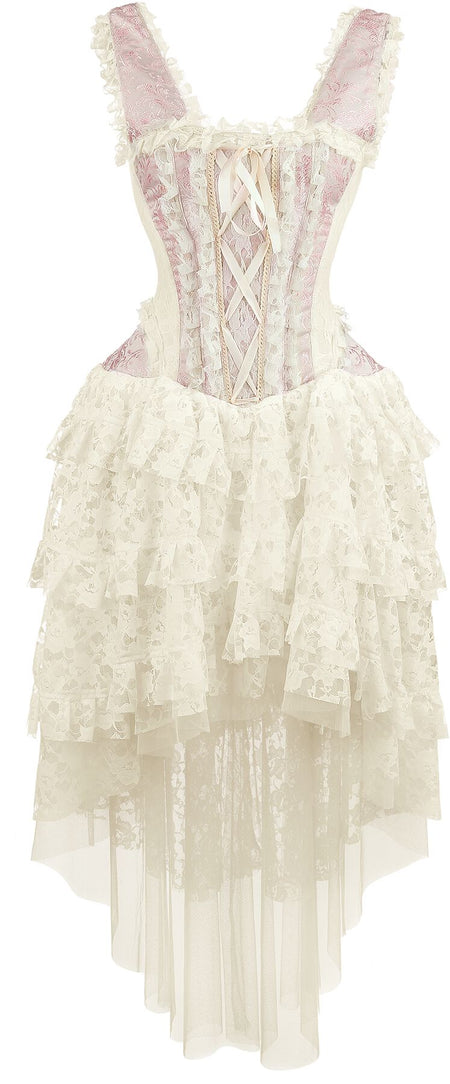 Robe longue Gothic de Burleska - Robe Ophelie - S à 3XL - pour Femme - rose clair - Burleska