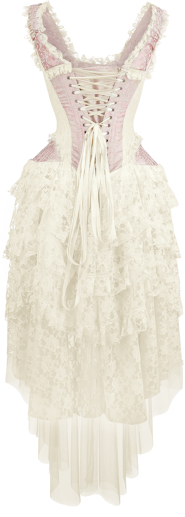 Robe longue Gothic de Burleska - Robe Ophelie - L à 3XL - pour Femme - rose clair - Burleska - View 2