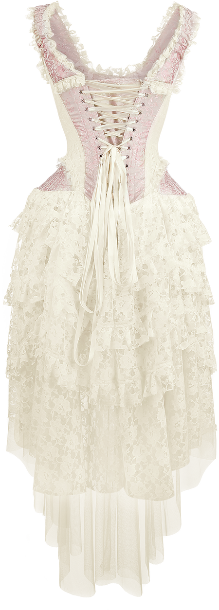 Robe longue Gothic de Burleska - Robe Ophelie - S à 3XL - pour Femme - rose clair - Burleska - View 2