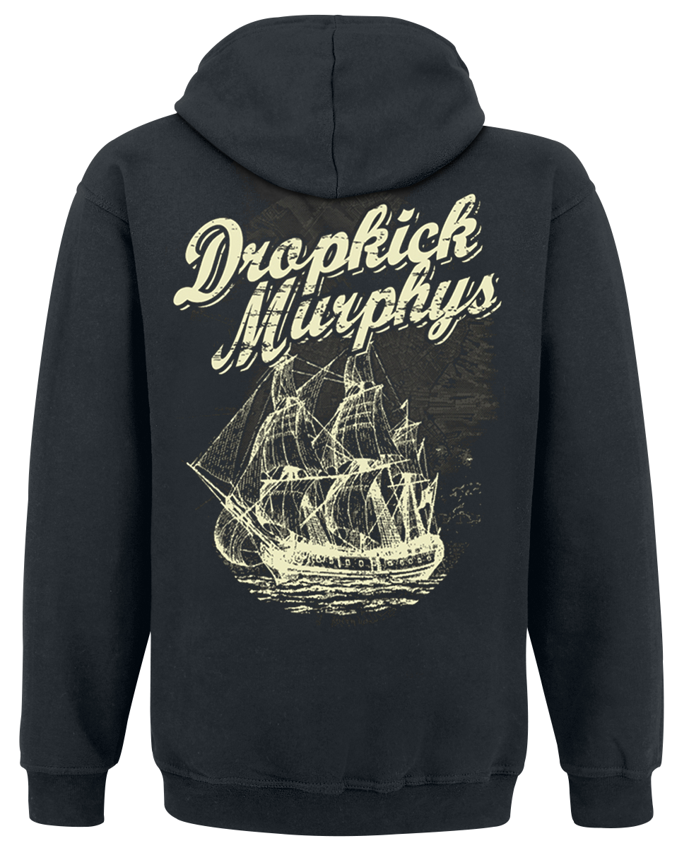 Sweat-shirt à capuche  de Dropkick Murphys - Scully Skull Ship - M à 3XL - pour Homme - noir - Dropkick Murphys - View 2