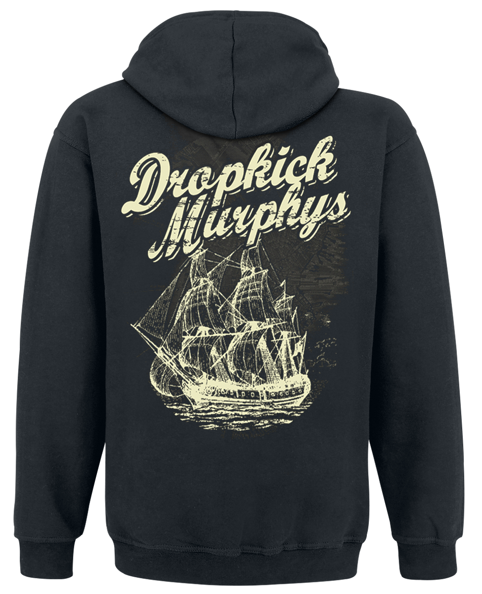 Sweat-shirt à capuche  de Dropkick Murphys - Scully Skull Ship - M à 3XL - pour Homme - noir - Dropkick Murphys - View 2