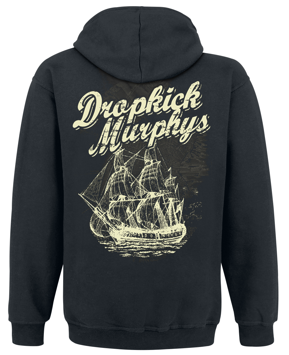 Sweat-shirt à capuche  de Dropkick Murphys - Scully Skull Ship - M à 3XL - pour Homme - noir - Dropkick Murphys - View 2