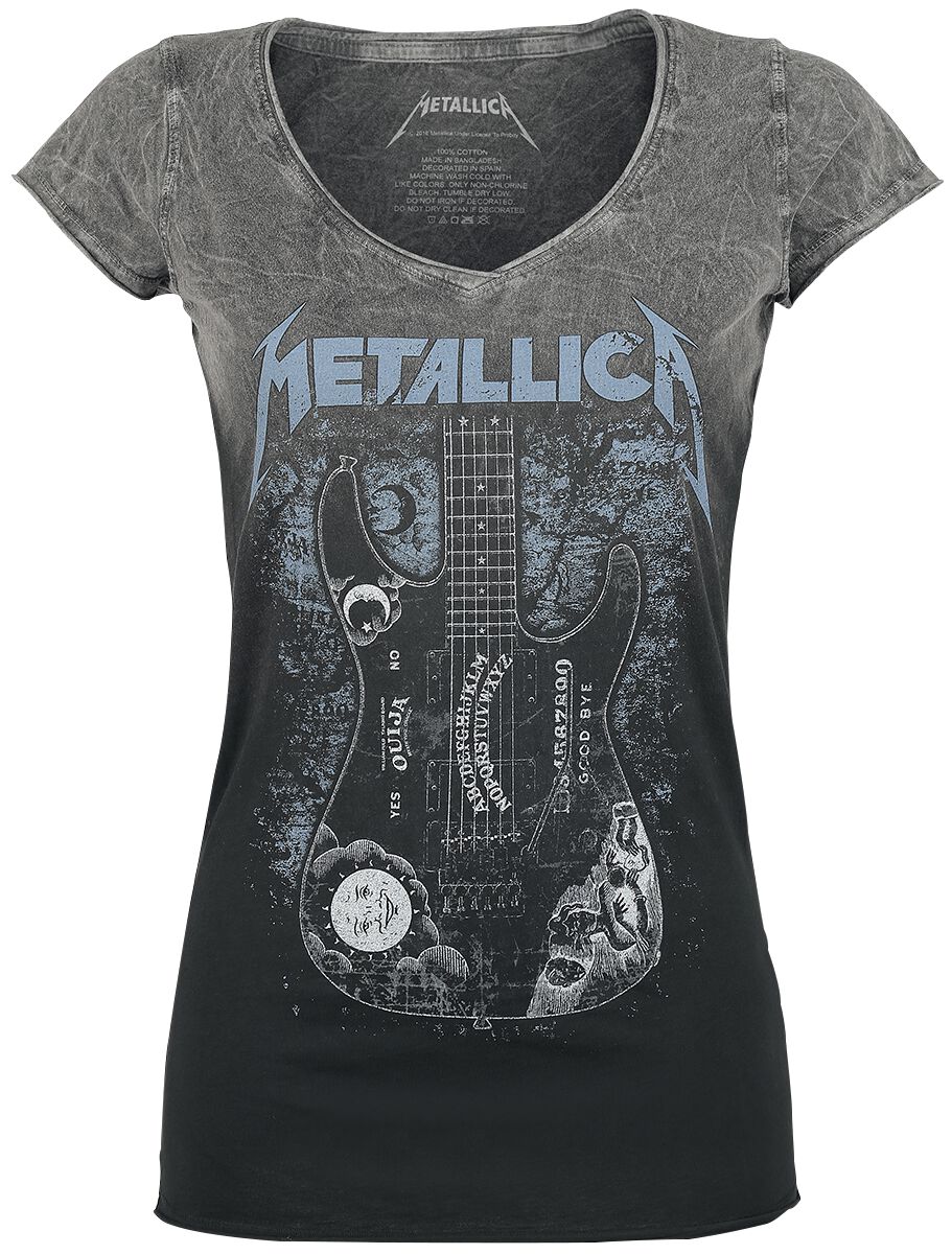 T-Shirt Manches courtes  de Metallica - Ouija Guitar - S à 4XL - pour Femme - noir/gris - metallica