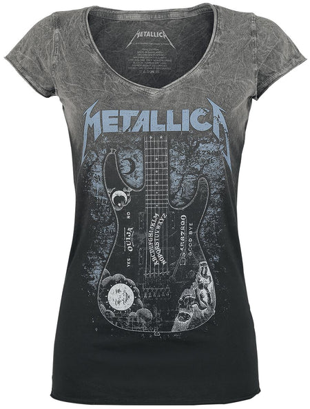 T-Shirt Manches courtes  de Metallica - Ouija Guitar - S à 4XL - pour Femme - noir/gris - metallica