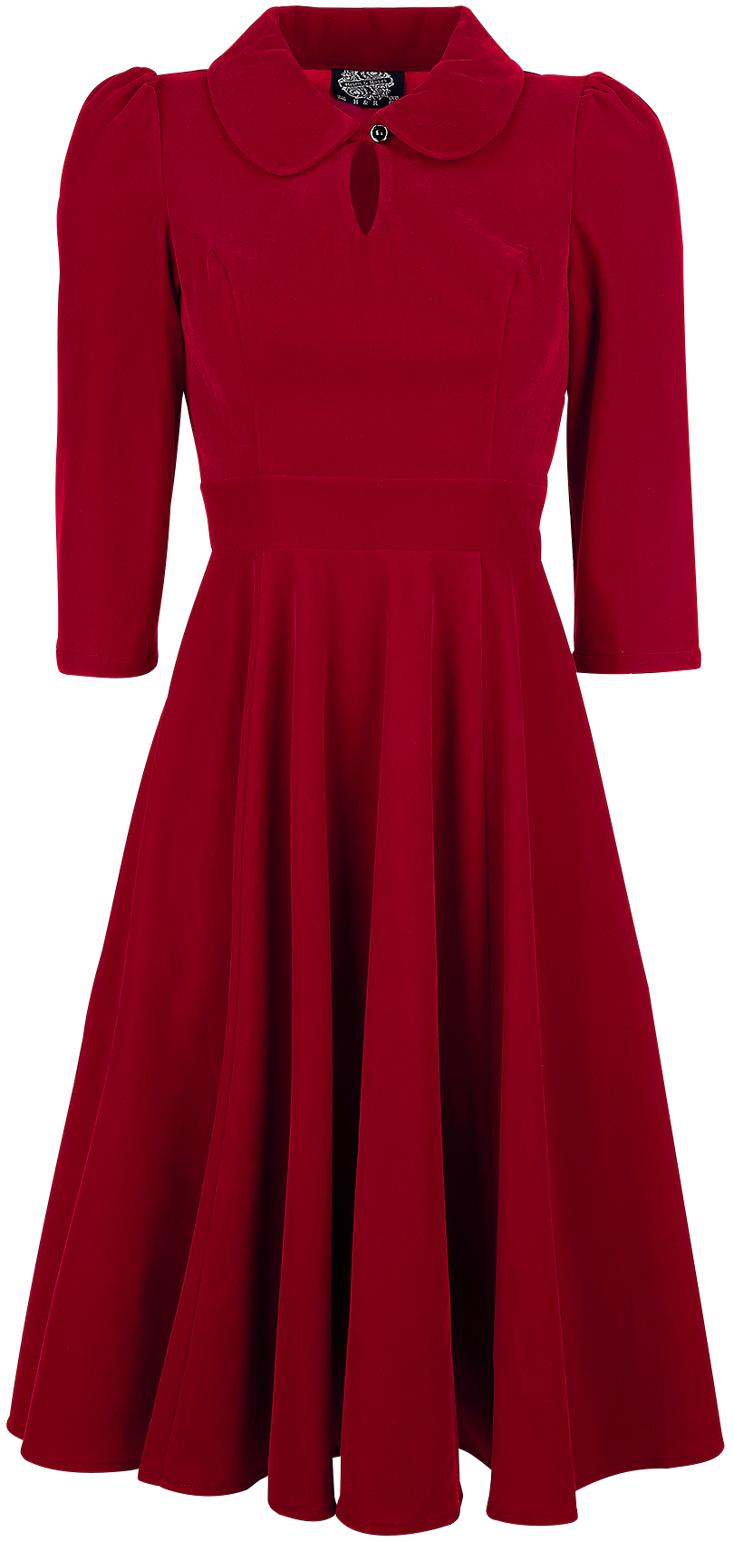 Robe mi-longue Rockabilly de H&R London - Robe De Cocktail En Velours - XS à 6XL - pour Femme - rouge - H&R London - View 2