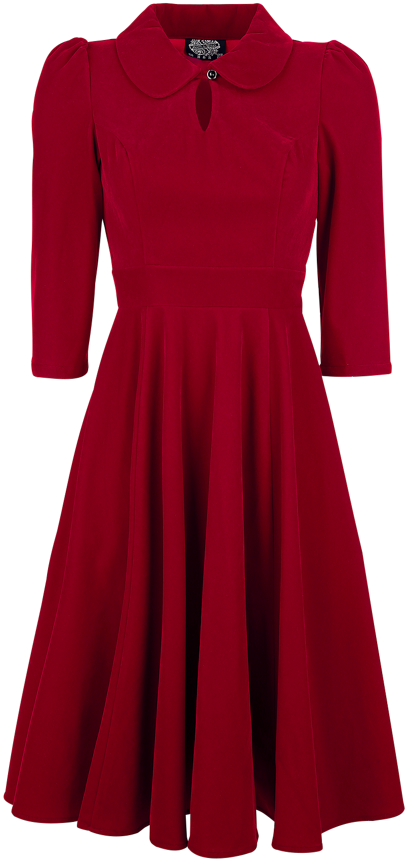 Robe mi-longue Rockabilly de H&R London - Robe De Cocktail En Velours - XS à 6XL - pour Femme - rouge - H&R London - View 2
