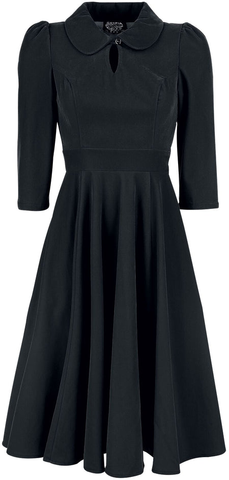 Robe mi-longue Rockabilly de H&R London - Robe De Cocktail En Velours - XS à 4XL - pour Femme - noir - H&R London