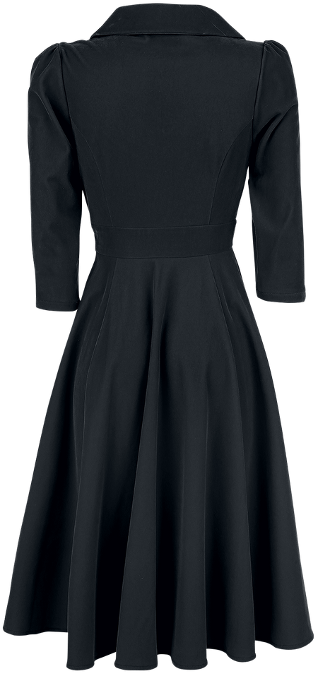Robe mi-longue Rockabilly de H&R London - Robe De Cocktail En Velours - XS à 4XL - pour Femme - noir - H&R London - View 2