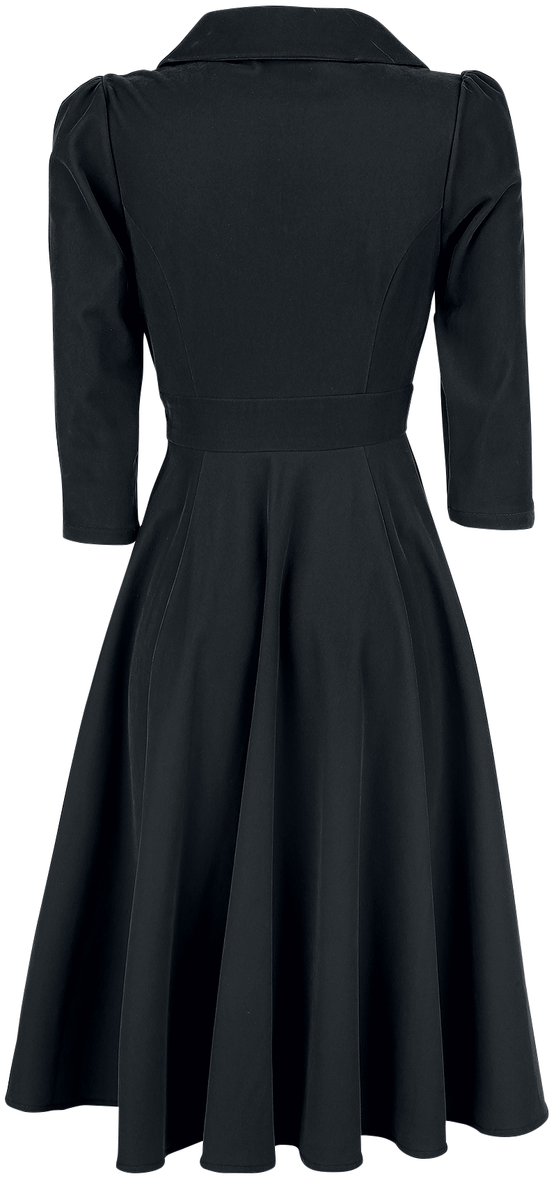 Robe mi-longue Rockabilly de H&R London - Robe De Cocktail En Velours - XS à 4XL - pour Femme - noir - H&R London - View 2