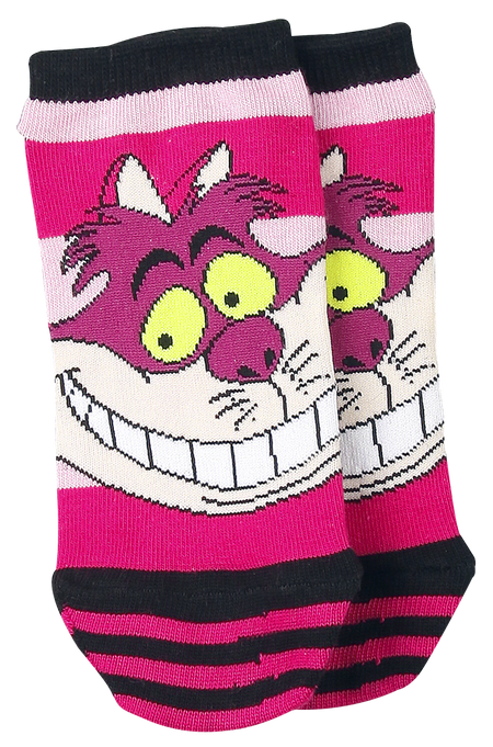 Chaussettes Disney de Alice Au Pays Des Merveilles - Cheshire Cat - EU35-38 à EU 39-42 - pour Femme - rose/noir - Alice Au Pays Des Merveilles - View 2