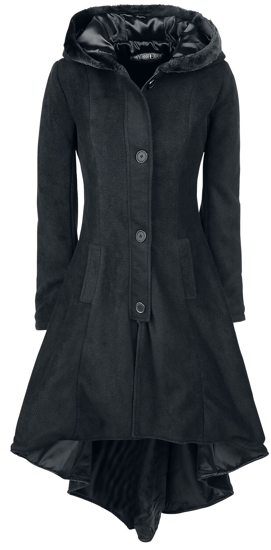 Manteau d'hiver Gothic de Poizen Industries - Manteau Memorial - S à XL - pour Femme - noir - Poizen Industries