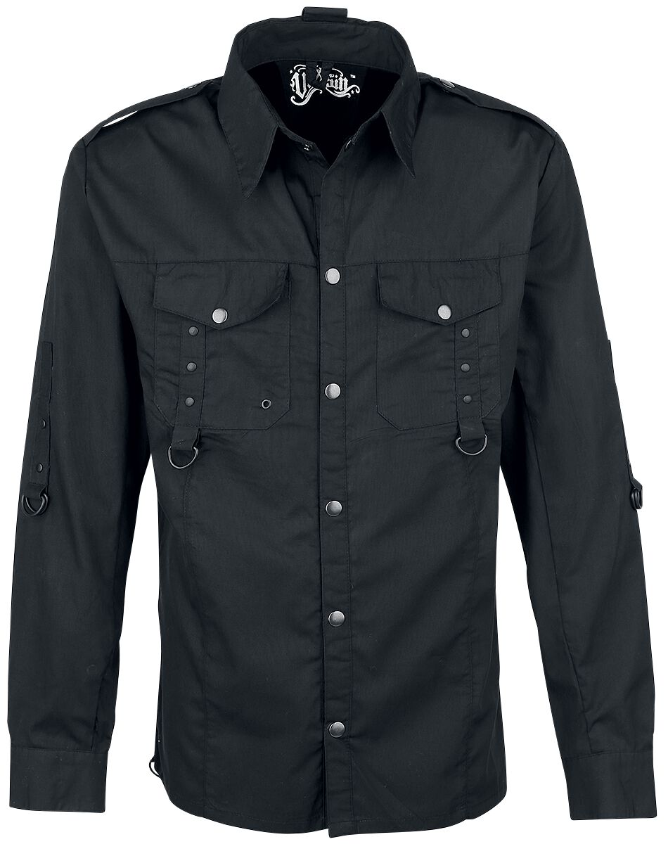 Chemise manches longues Gothic de Vixxsin - Chemise Tom - S à XL - pour Homme - noir - Vixxsin