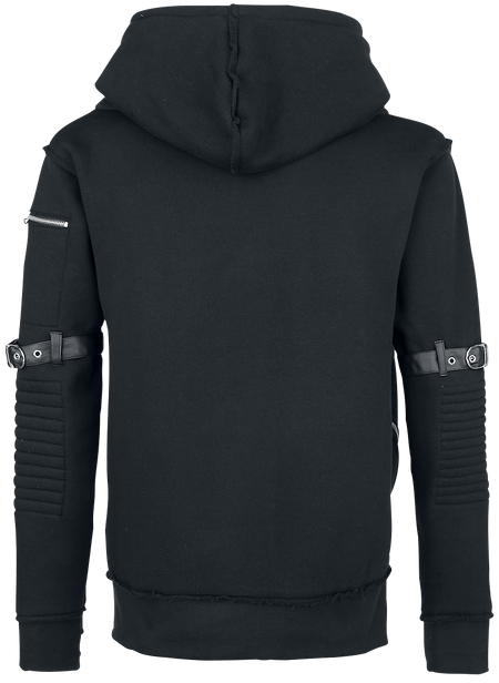 Sweat-shirt à capuche Gothic de Vixxsin - Voyage Hood - S à XL - pour Homme - noir - Vixxsin - View 2