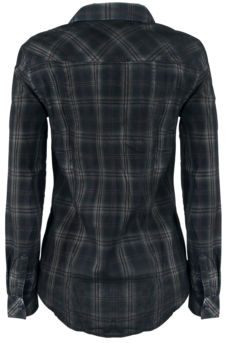 Chemise manches longues Rockabilly de Black Premium by EMP - Cities In Dust - S à XXL - pour Femme - bleu/gris - Black Premium by EMP - View 2