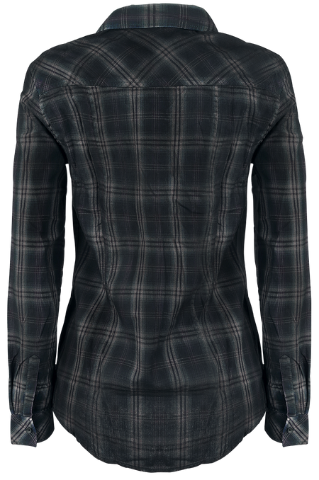 Chemise manches longues Rockabilly de Black Premium by EMP - Cities In Dust - S à XXL - pour Femme - bleu/gris - Black Premium by EMP - View 2