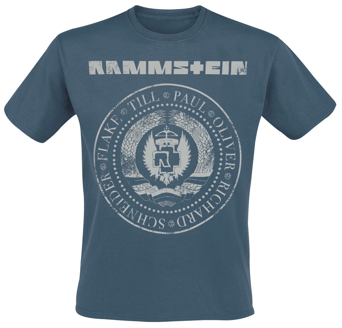 T-Shirt Manches courtes  de Rammstein - Est. 1994 - S à XXL - pour Homme - bleu - Rammstein