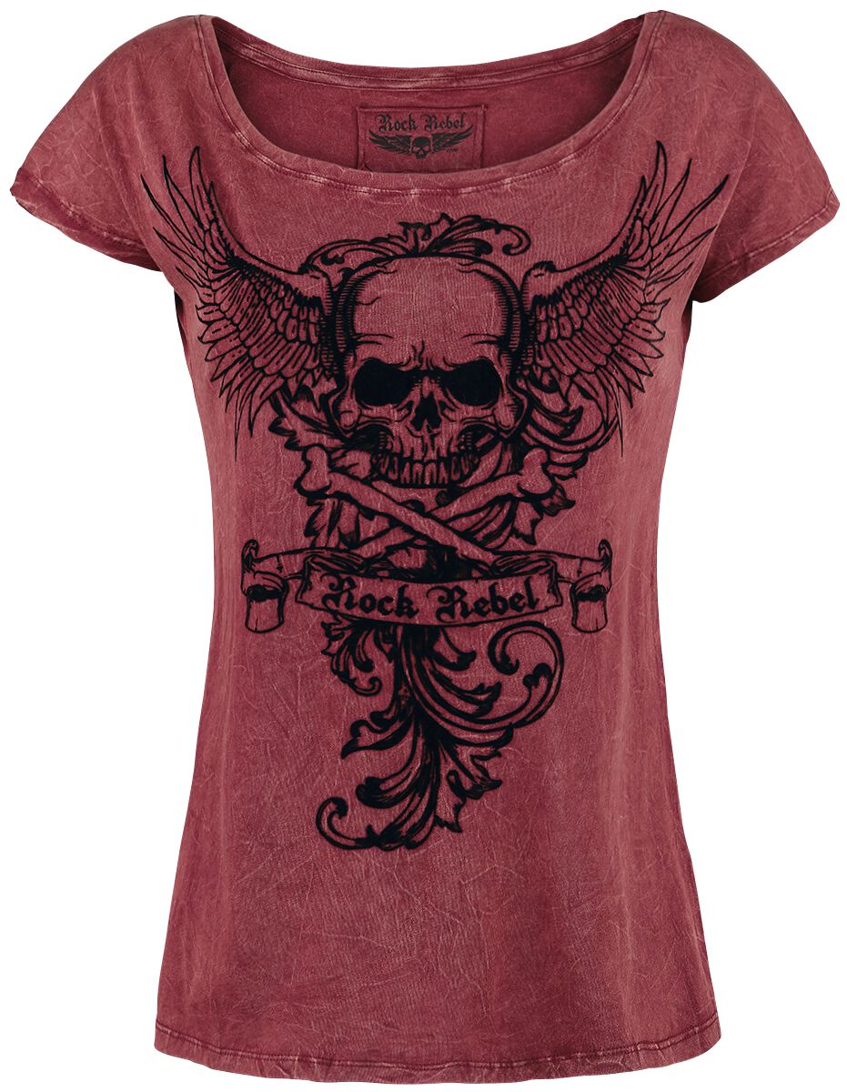 T-Shirt Manches courtes  de Rock Rebel by EMP - All In The Mind - S à XXL - pour Femme - bordeaux - Rock Rebel by EMP