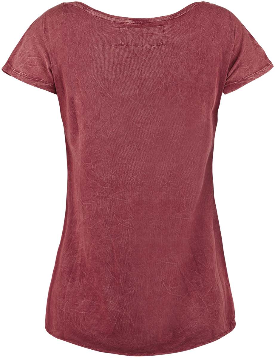 T-Shirt Manches courtes  de Rock Rebel by EMP - All In The Mind - S à XXL - pour Femme - bordeaux - Rock Rebel by EMP - View 2