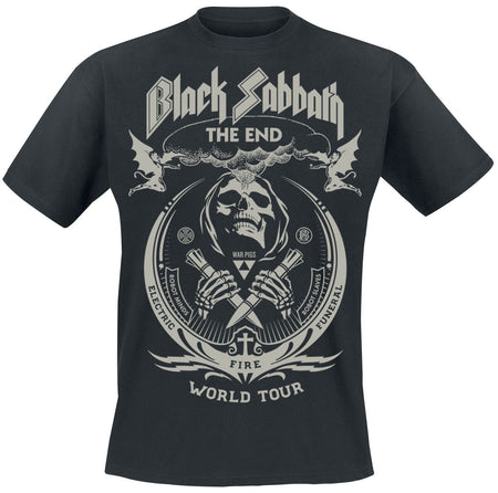 T-Shirt Manches courtes  de Black Sabbath - The End Grim Reaper - S à 5XL - pour Unisexe - noir - Black Sabbath