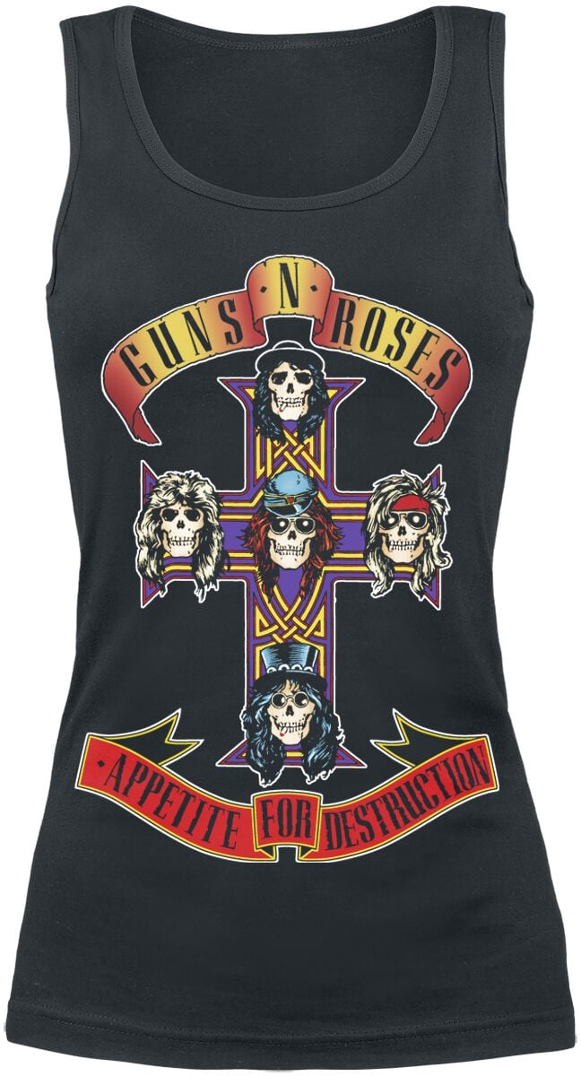 Top  de Guns N' Roses - Appetite For Destruction - S à XXL - pour Femme - noir - Guns N' Roses
