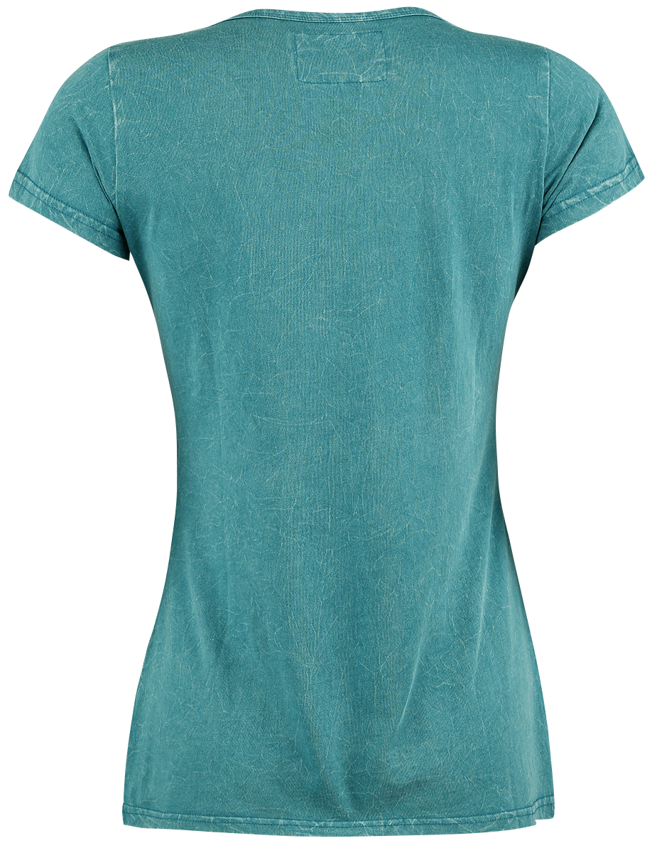 T-Shirt Manches courtes  de Rock Rebel by EMP - Shades Of Truth - S à 3XL - pour Femme - pétrole - Rock Rebel by EMP - View 2