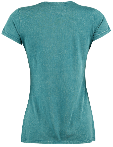 T-Shirt Manches courtes  de Rock Rebel by EMP - Shades Of Truth - S à 3XL - pour Femme - pétrole - Rock Rebel by EMP - View 2