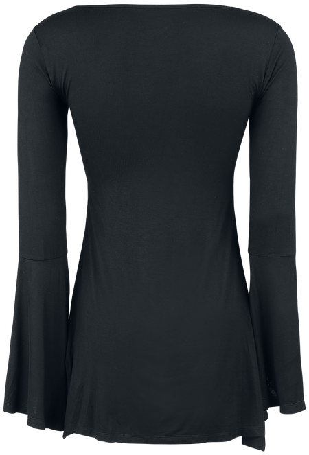 T-shirt manches longues Gothic de Gothicana by EMP - Bat Country - S à 5XL - pour Femme - noir - Gothicana by EMP - View 2