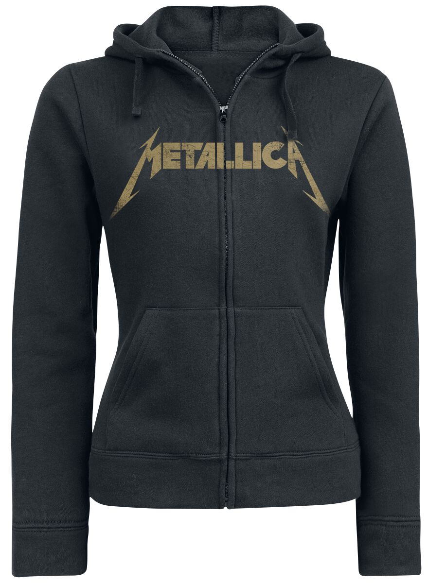 Sweat-shirt zippé à capuche  de Metallica - Hetfield Iron Cross Guitar - M à XXL - pour Femme - noir - metallica