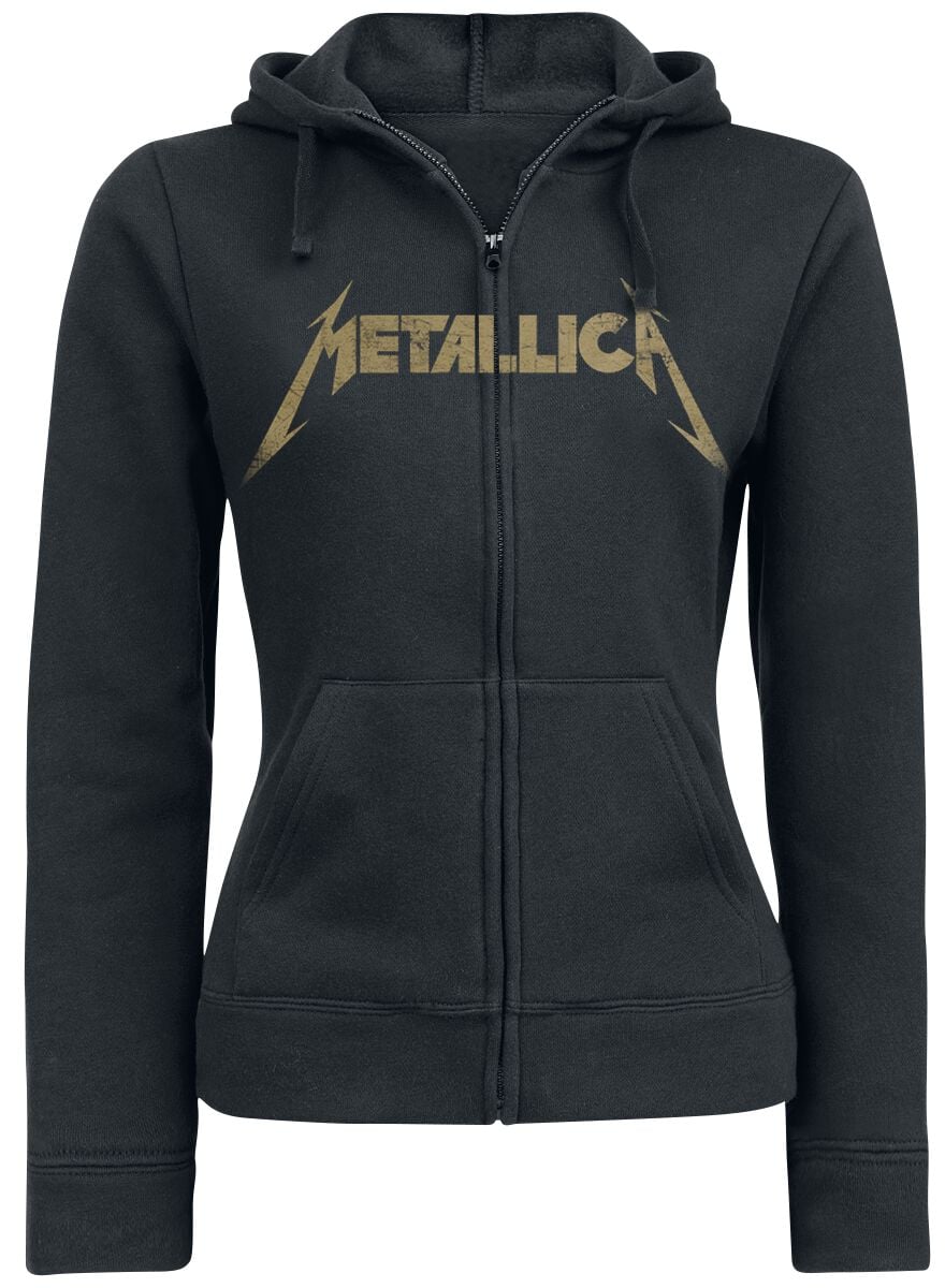 Sweat-shirt zippé à capuche  de Metallica - Hetfield Iron Cross Guitar - S à XXL - pour Femme - noir - metallica